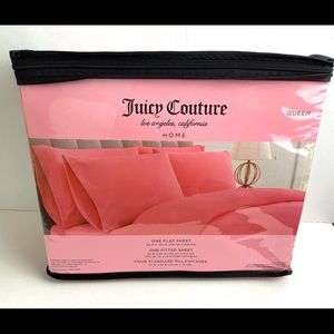 Juicy couture bed sheet 6 piece Coral QUEEN
